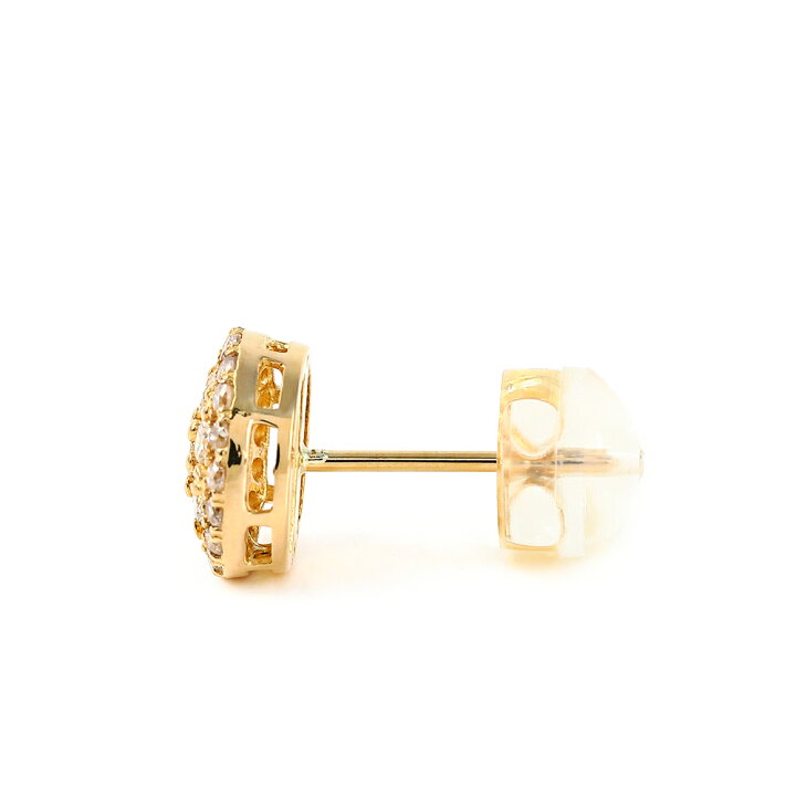 楽天市場】18金 ダイヤモンド メンズ ピアス 18k イエローゴールド 
