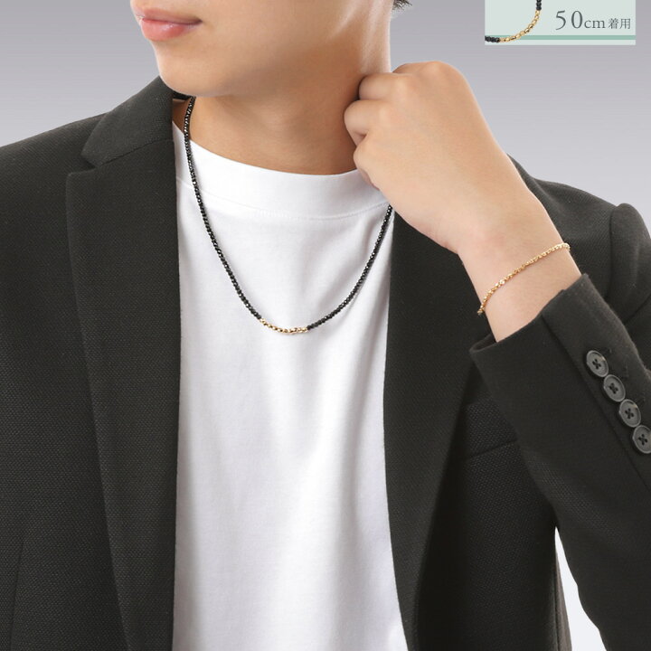 楽天市場】 【 ファッション誌 掲載 】 18金 ネックレス メンズ  