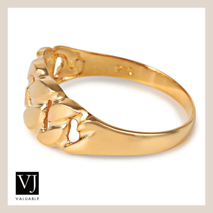 楽天市場】 【 ランキング1位 】 18金 リング メンズ レディース 18k  