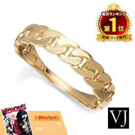 【 ファッション誌 掲載 】 VJ 【 ブイジェイ 】 18金 メンズ リング 18k レディース イエローゴールド 「 NEW スタンダード マルーン キューバン キヘイ 」 指輪[ K18 マイアミ アメリカ イタリア ハワイアン ジュエリー ブランド きへい 喜平 人気 チェーン ]