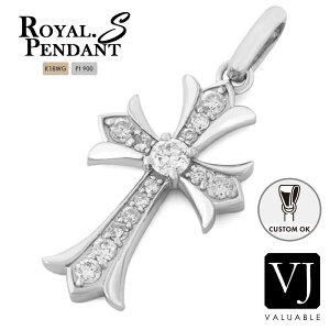 VJ �y �u�C�W�F�C �z �v���`�i �y���_���g�g�b�v �_�C�������h �N���X 18�� �z���C�g�S�[���h �����Y �l�b�N���X Royal.S.Pendant �y ���C�����E�G�X �z ���y���_���g�̂�[ k18 18k �u�����h �V���v��