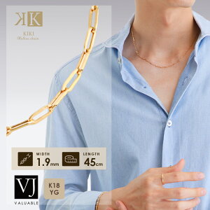 18 lbNX 18k Y CG[S[h u Kiki Hollow `F[ v 1.9mm  45cm[ K18 O P[u`F[ ~[m Xp^JX TgX y[p[ Nbv  AJ C^A n