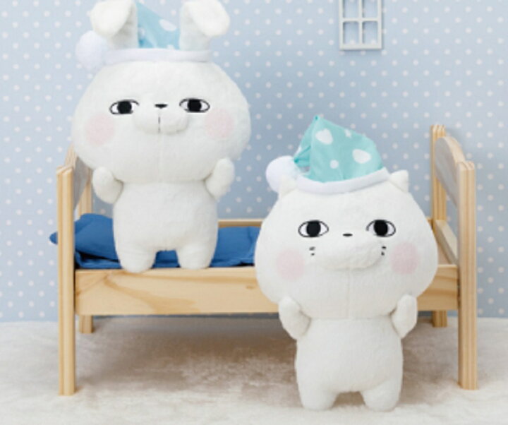 楽天市場 ヨッシースタンプ おはようbigぬいぐるみ うさぎさん ぬこさま 2種セット バリュー クラブ