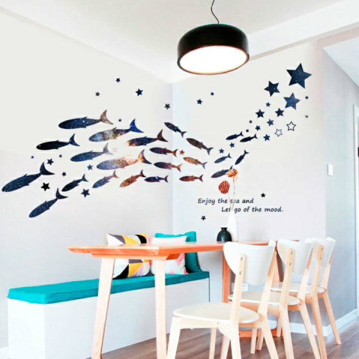 楽天市場 ウォールステッカー 魚 動物 宇宙 壁紙 子供部屋 おしゃれ ステッカー シール 子供 海 かわいい 男の子 女の子 イルカ 惑星 星 窓 青い 夏 海の中 ブルー お風呂 鯨 癒し系 星座 神秘的 ウオールステッカー 雲 浴室 バスルーム 水族館