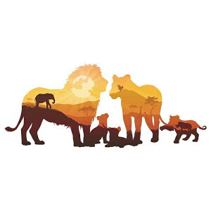 ウォールステッカー 動物 子供部屋 ライオン ぞう きりん サイ おしゃれ アニマル カフェ かわいい 女の子 男の子 アフリカ 鳥 キリン 麒麟 子供 子ども シール 風景 壁紙 インテリア 草 オレ