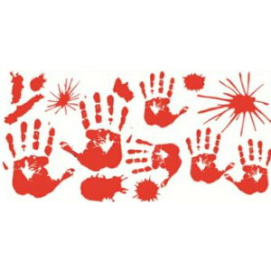 ウォールステッカー ハロウィン 窓 飾り 秋 halloween シール 飾り 赤 転写 ハロウイン はがせる おしゃれ 足跡 手形 血 血しぶき 壁紙 血の海 怖 夏 おもしろ かっこいい リビング 子供 祭典 祭