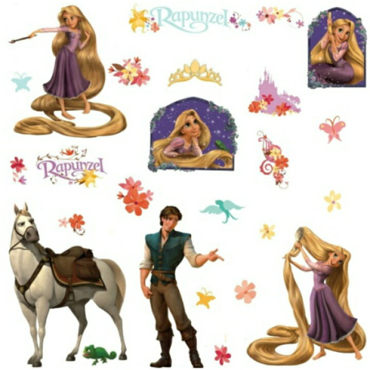 楽天市場 ウォールステツカー ディズニー ラプンツェル ウォールステッカー キャラクター 子供部屋 ステッカー Disney シール ディズニープリンセス 姫 かわいい ルームメイツ 木 トイレ プーさん ミッキー アリエル シンデレラ 簡単 模様替え 子供 紫 お城 アニメ 浴室