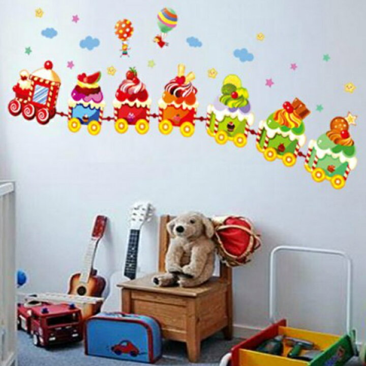 楽天市場 ウォールステッカー 誕生日 子供部屋 かわいい シール クリスマス 飾り 雲 風船 女の子 男の子 子供 星 お菓子 子ども ハート Birthday 電車 待合室 店 記念日 機関車 フルーツ 果物 イチゴ スイカ デコレーション 壁紙 窓 ガラス キッズルーム 催事