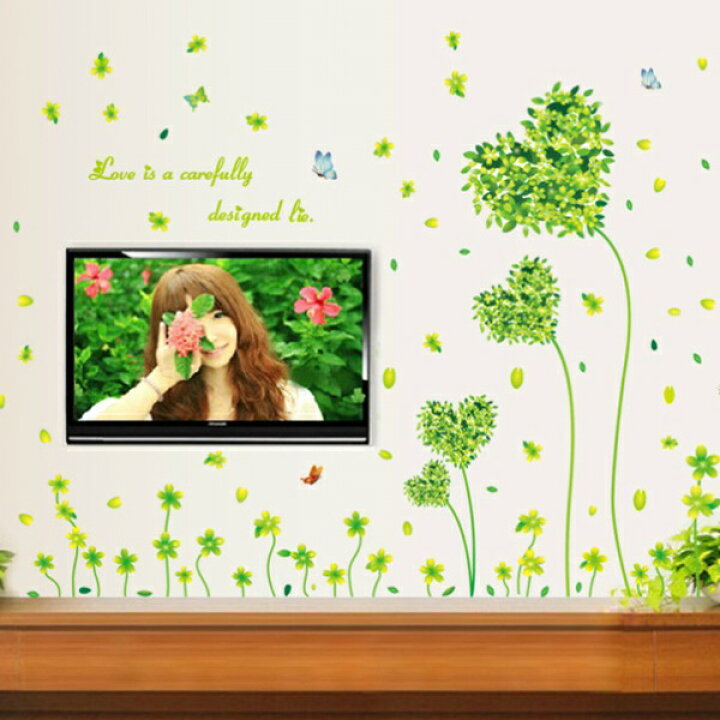 楽天市場 ウォールステッカー 花 植物 和風 おしゃれ 北欧 フラワー ハート 壁紙シールシール アジアン デコシール 壁紙 トイレ 木 グリーン 猫 ウオールステッカー 森 インテリア 緑 ステッカー かわいい 身長 Sticker ちょうちょ 蝶 花壇 お花畑 玄関 階段 Value