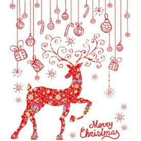 ウォールステッカー クリスマス 赤 サンタクロース 窓 おしゃれ ステッカー クリスマスツリー トナカイ オーナメント ガラス サンタ 北欧 壁シール 飾り シール 星 雪 壁紙 雪だるま ウインドウ 雪の結晶 冬 リボン 鹿 大判 特大 大きい かわいい 装飾 玄関 デコレーション