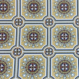 クッションフロア タイル柄 北欧 リメイクシート モロッコ 黄色 青 白 床材 おしゃれ 床 タイル かわいい 防水 キッチン 玄関 トイレ レトロ 洗面所 フロア シート リフォーム カフェ モダン