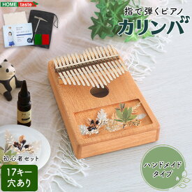 【直送品】指で弾くピアノ カリンバ初心者セット ハンドメイドタイプ 17キー 穴有 カリンバ 親指ピアノ 指ピアノ 楽器 プレゼント 贈り物 誕生日 母の日 出産祝い コンパクト 入門 初心者 17キー 子供向け ハンドメイド レジン 工作 自由研究