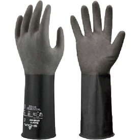 ショーワ　耐薬品手袋　No874R　ブチルゴム製化学防護手袋　Lサイズ　ブラック　黒 1双