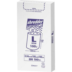 オルディ　ポリバッグシュレッダー用ゴミ袋BOX　L　0．04mm　透明　　1冊 (PBSNL)
