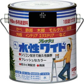 ニッぺ　水性フレッシュワイド　0．7L　ブラック　HTA110−0．7 1缶