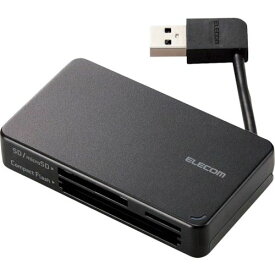 エレコム　メモリリーダライタ　ケーブル収納タイプ　USB3．0対応　SD＋microSD＋CF対応　ブラック 1個