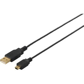 バッファロー　USB2．0ケーブル（A　to　miniB）　スリムタイプ　2．5m　ブラック 1個