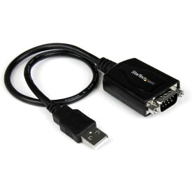 スターテック　シリアル変換ケーブル／USB−A　−　RS232C／30cm／920Kbps／ブラック 1箱