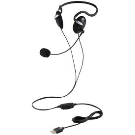 エレコム　有線ヘッドセット　両耳ネックバンド　USB−A　1．8m　ブラック 1個