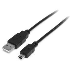 スターテック　USB　2．0ケーブル／2m／Type‐A　−　Mini−B／480Mbps／オス−オス／ブラック／タイプA　−　ミニB 1袋