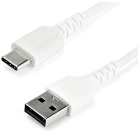 スターテック　USB　2．0ケーブル／1m／Type−A　−　Type−C／480Mbps／オス−オス／ホワイト／タイプC　−　A 1袋