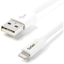スターテック　Lightningケーブル／USB−A／1m／480Mbps／Apple　MFi認証／ホワイト／iPhone　充電　対応 1袋