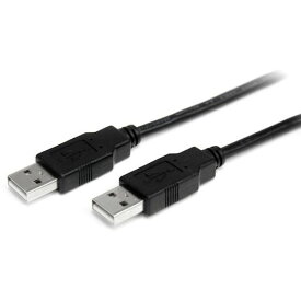 スターテック　USB　2．0ケーブル／1m／Type‐A　−　Type‐A／480Mbps／オス−オス／ブラック／タイプA　−　A 1袋
