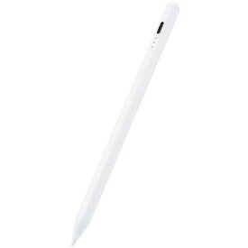エレコム　タッチペン　充電式　iPad専用　パームリジェクション対応　傾き検知対応　USB−C　樹脂製ペン先　ホワイト 1本