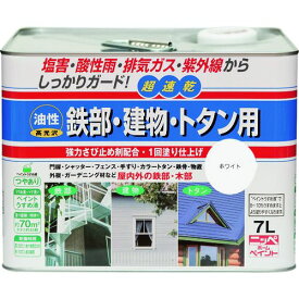 ニッぺ　油性鉄部・建物・トタン用　7L　ホワイト　HUB101−7 1缶