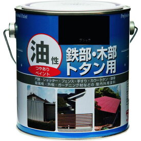 ニッぺ　油性鉄部・木部・トタン用　1．6L　ブラック　HYJ011−1．6 1缶