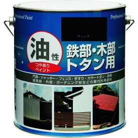 ニッぺ　油性鉄部・木部・トタン用　3．2L　ブラック　HYJ011−3．2 1缶