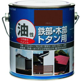 ニッぺ　油性鉄部・木部・トタン用　1．6L　ブラウン　HYJ072−1．6 1缶