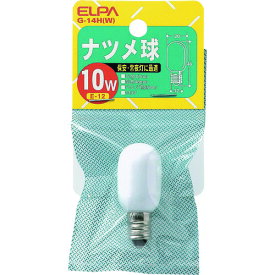 ELPA　ナツメ球　E12　消費電力10W　ホワイト 1個