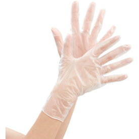 オオサキメディカル　プラスハート　プラスチック手袋ソフト　パウダーフリー　M　透明　100枚入 1箱
