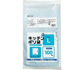 プラスプラスキッチンポリ袋L 100枚　PKP-L-100 1パック(100枚入)