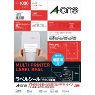 【期間限定!対象商品P2〜20倍】 3M　エーワン　ラベルシール［プリンタ兼用］　ずらせるから狙った位置に…