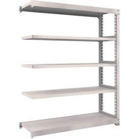 TRUSCO　スチールラック　M5型中量棚　1800×471×H1500　5段　連結　免震樹脂ベース付　ネオグレー　ネオグレー 1台