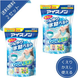 【お得な2セット】アイスノン 首もとひんやり氷結ベルト ブルー ネッククーラー 首を冷やすグッズ 冷却ベルト 冷感グッズ 夏用 クールアイテム 熱中症対策 長持ち 繰り返し使える 首元冷却 通勤 通学 スポーツ アウトドア 屋外 屋内 作業用 男女兼用 暑さ対策