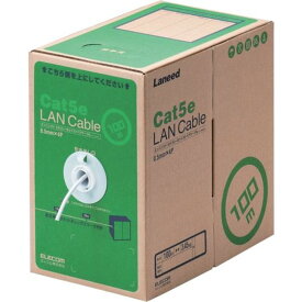 エレコム EU RoHS指令準拠LANケーブル CAT5E 100m ホワイト 1箱 (LD-CT2/WH100/RS)