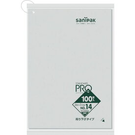 サニパック　L14H規格袋吊り下げタイプ（0．03）14号　1冊 (L14HCL)