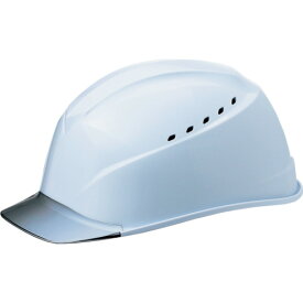 タニザワ エアライトS搭載ヘルメット（透明バイザータイプ・溝付・通気孔付） 透明バイザー：グレー／帽体色：白 1個