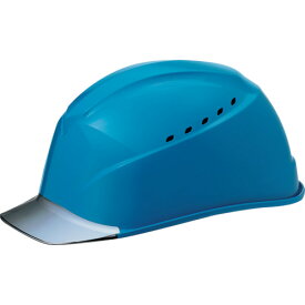 タニザワ エアライトS搭載ヘルメット（透明バイザータイプ・溝付・通気孔付） 透明バイザー：グレー／帽体色：青 1個