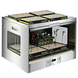 エアブラシスプレーブース、模型用塗料乾燥ボックス、保管機能付き、20°C～50°C、0.5～24時間調節可能、内蔵臭気換気装置、DIYペイント模型クラフト用