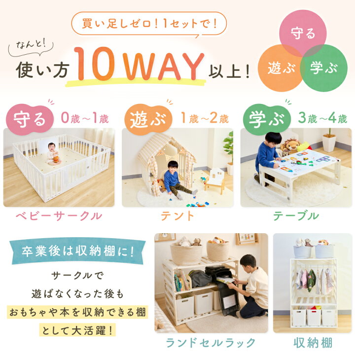 楽天市場】【新発売!!】BabyGoo 10WAY ベビーサークル へんしんパネル 