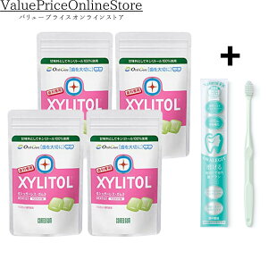 【27日 9:59まで!最大1000円OFFクーポン有】【歯科専売品】ロッテ キシリトールガム ラミチャック 21粒 マスカット 4袋 + ORALEGIT (オーラルギット) Natural Fit歯周ケア専門 歯ブラシ 国内製造 (1本/ミ