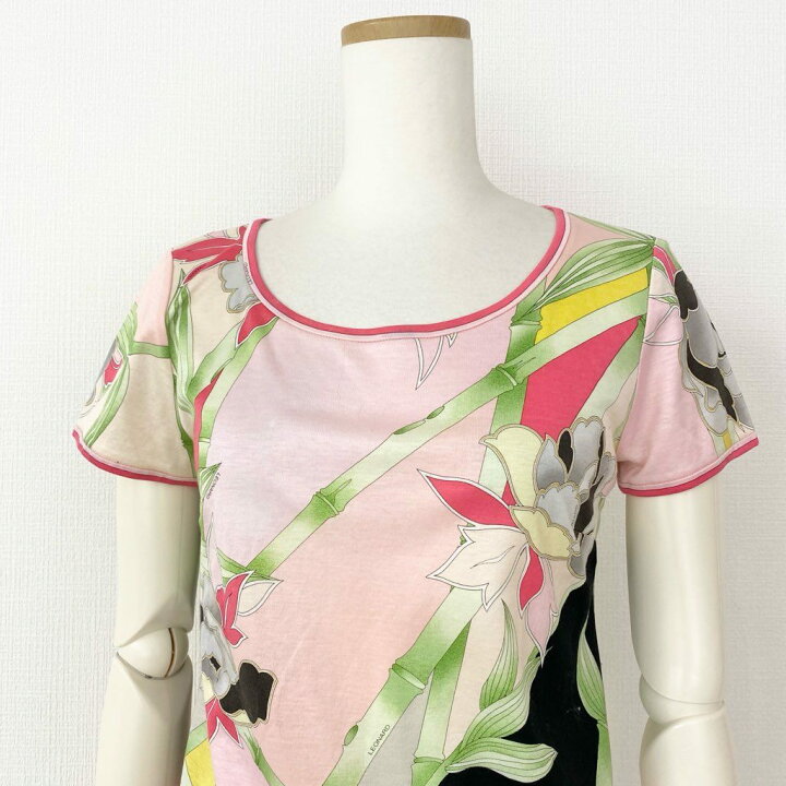 楽天市場】LEONARD レオナール 美しい花柄プリント 半袖カットソー T 