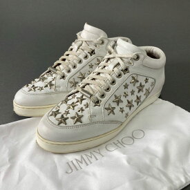 JIMMY CHOO ジミーチュウ スタースタッズ スニーカー 36 ホワイト レザー イタリア製 Star Sneaker 【中古】