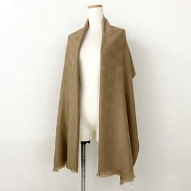 《美品》 イタリア製 定価￥95,700 Max Mara マックスマーラ カシミヤ混 大判マフラー ショール ストール ベージュ シルク混 レディース 【中古】