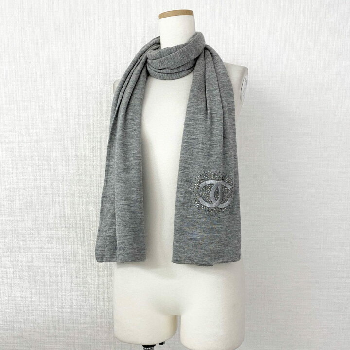 楽天市場】CHANEL シャネル CC ココマーク ラインストーン カシミヤ  