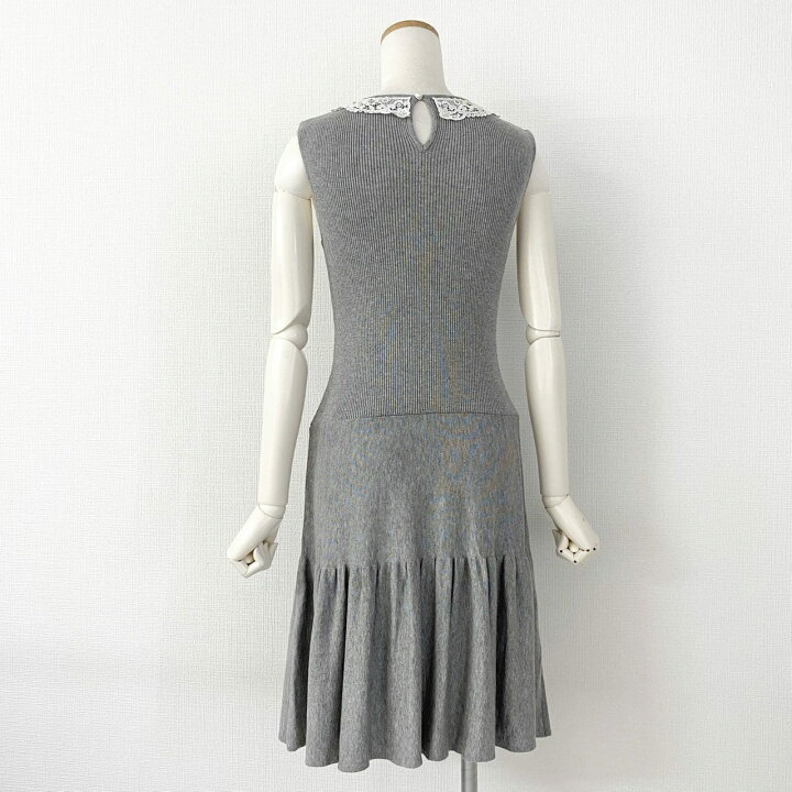 楽天市場】Rene ルネ ニットワンピース ノースリーブワンピース レース  